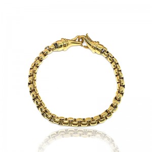 Chuỗingọc trai bằng thép không gỉ châu Âu và Mỹ mạ vàng, vòng đeo tay